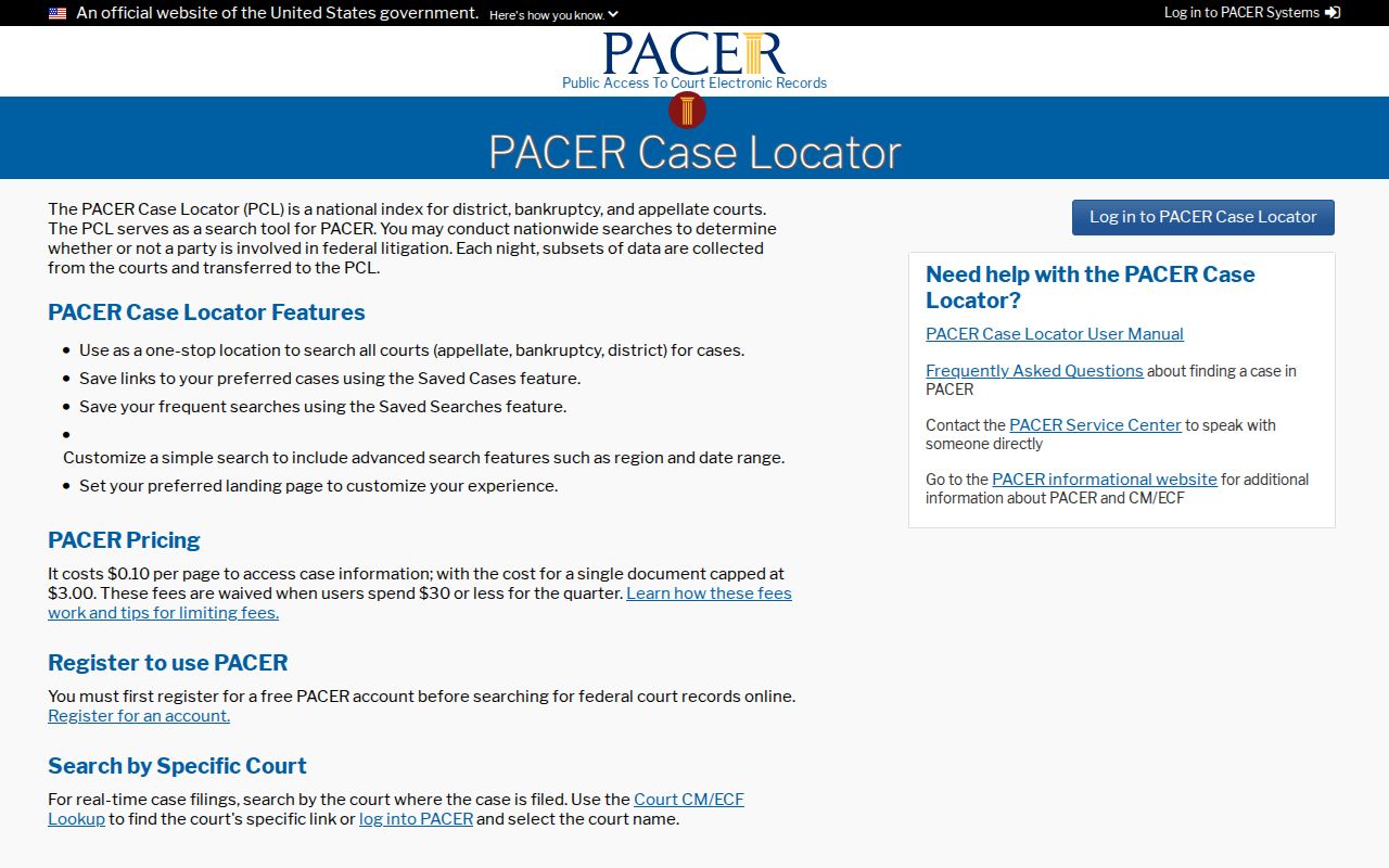 Colbert County court records PACER Case Locator federal search